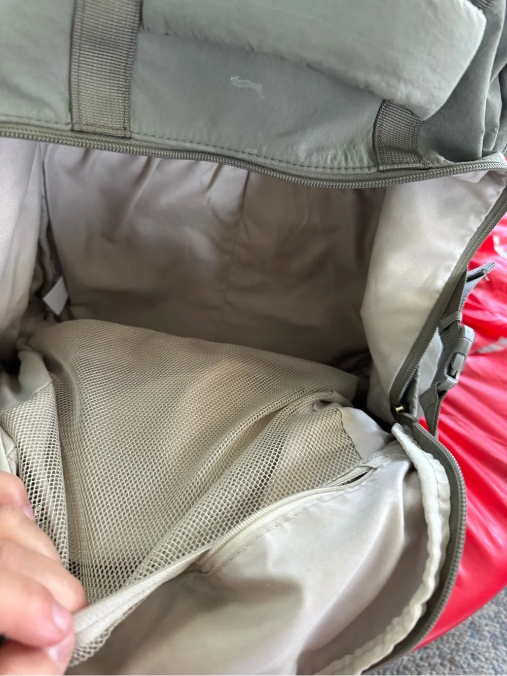 Isaac Mizrahi Olive Green Backpack with Gold Hardware